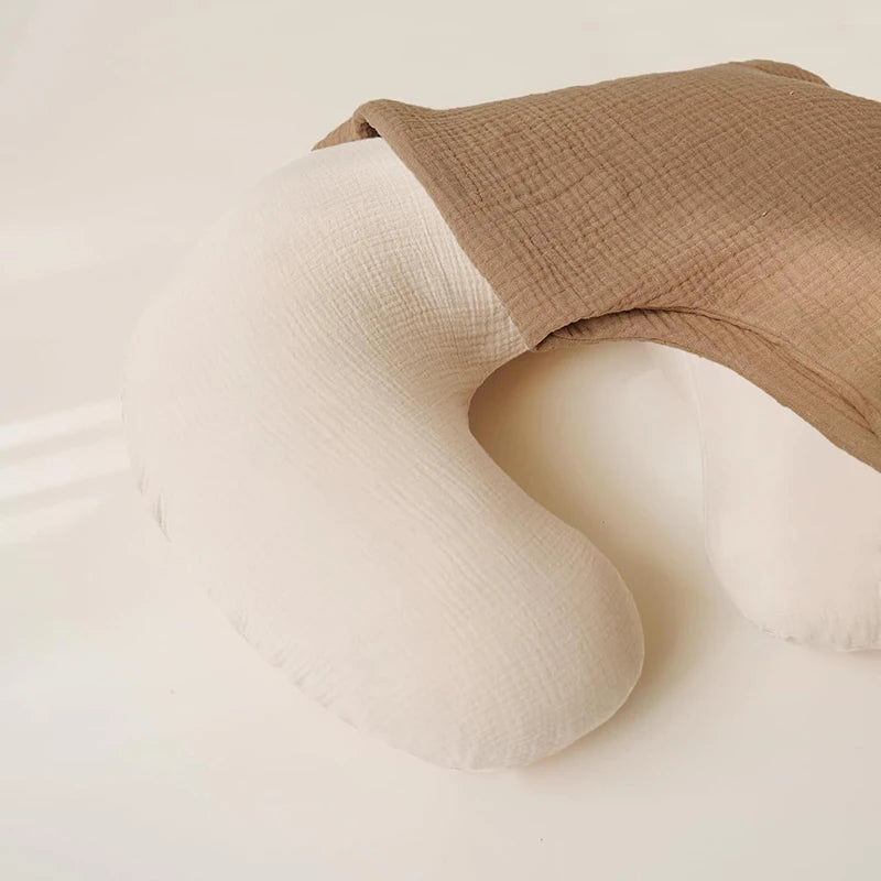 2PCS set Nursing Pillow Cover for Breastfeeding Pillows Ultra-Soft Muslin Cotton Baby Nursing Pillow Fits Newborn Feeding Pillow