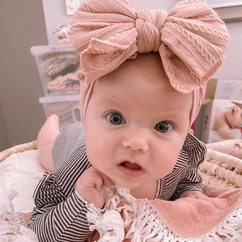 Baby Girl Headbands Bows Baby Headband Newborn Gift Elastic Hair Bands Solid Children Turban Kids Infant Hair Accessories