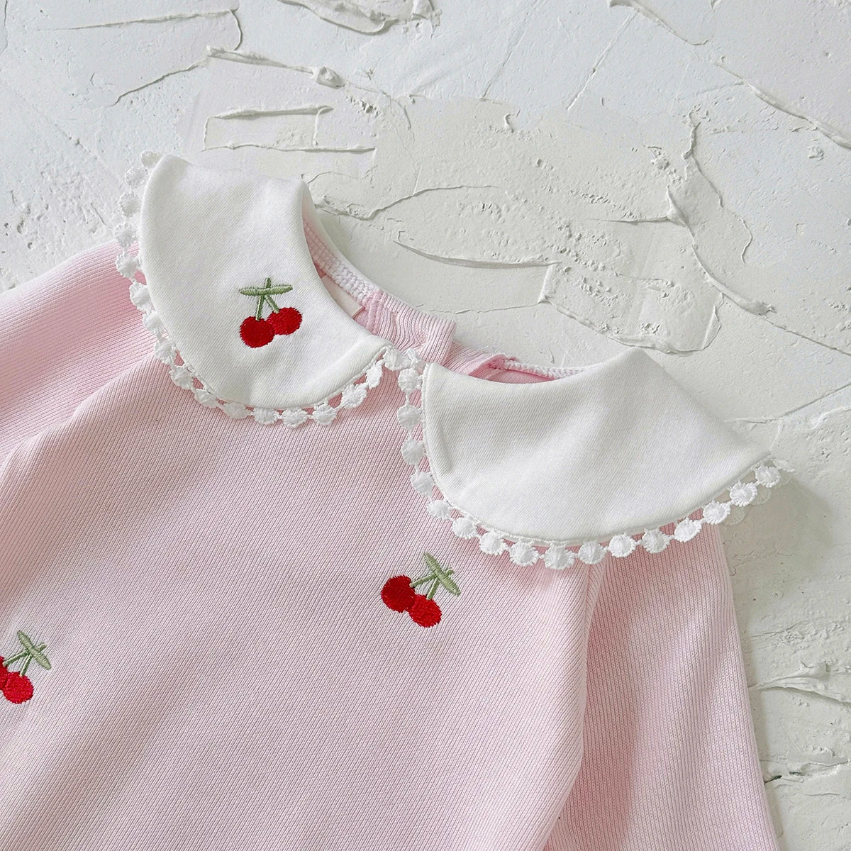 Autumn baby Clothing Long Sleeved Jumpsuit Cherry Print Jumpsuit,Toddler Bodysuit Kids Clothing 0-18 Months