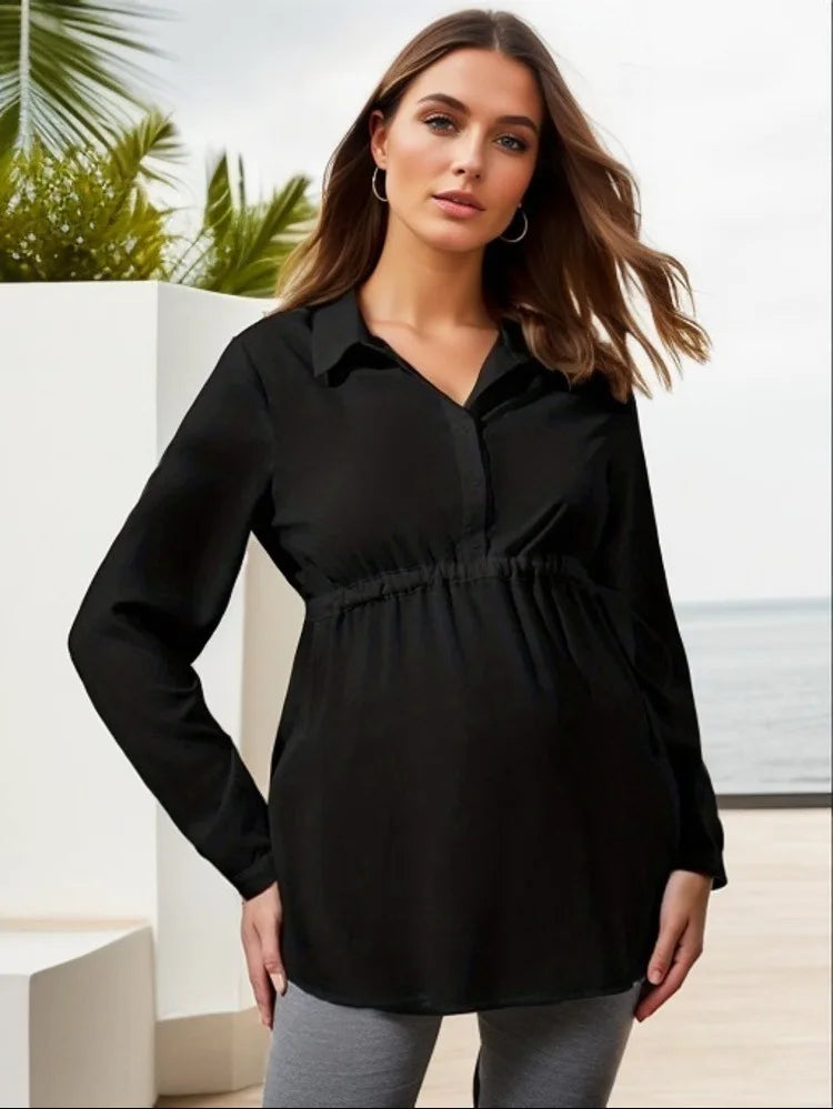 Chic & Comfortable Maternity Blouse – Style That Grows With You