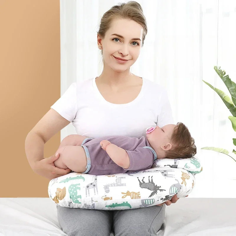 Multifunctional Nursing Pillow for Newborns & Moms – Ergonomic Breastfeeding Support with Waist Pain Relief