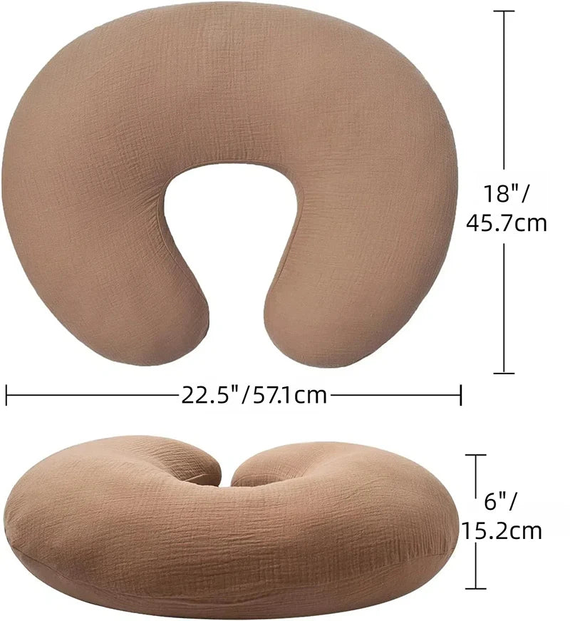 2PCS set Nursing Pillow Cover for Breastfeeding Pillows Ultra-Soft Muslin Cotton Baby Nursing Pillow Fits Newborn Feeding Pillow