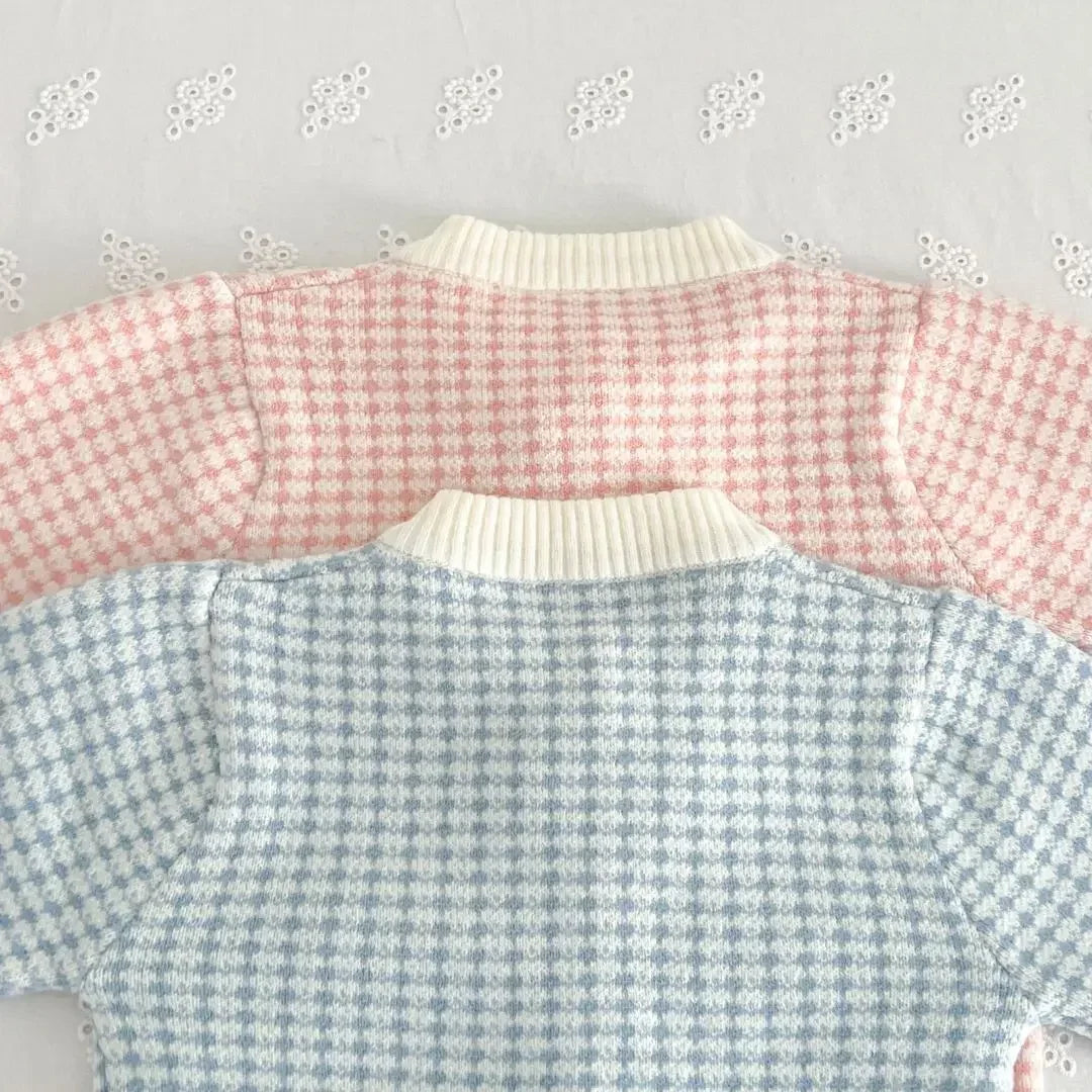 Toddler Girl Knitted Skirt & Blouse Outfit two Piece Set