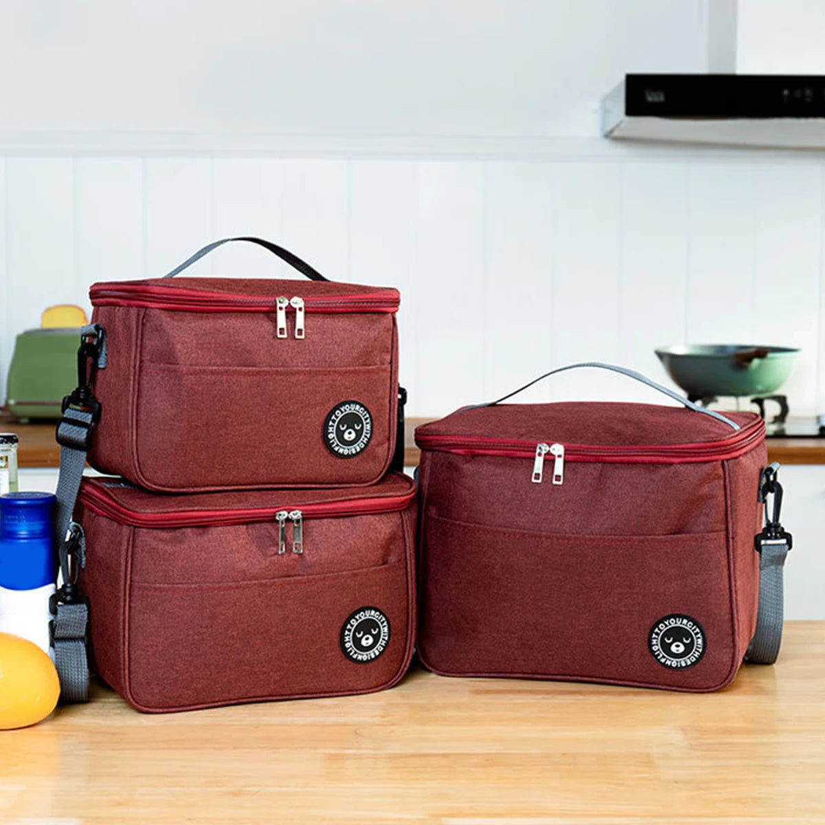 Lunch Box With Shoulder Held Bag