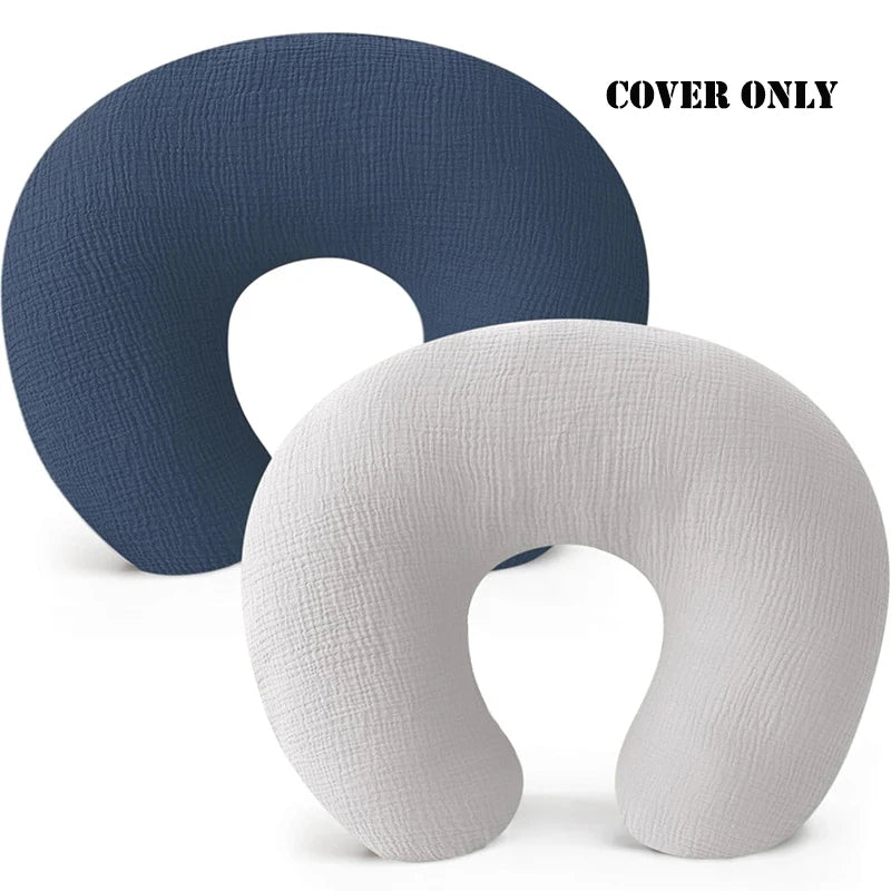 2PCS set Nursing Pillow Cover for Breastfeeding Pillows Ultra-Soft Muslin Cotton Baby Nursing Pillow Fits Newborn Feeding Pillow