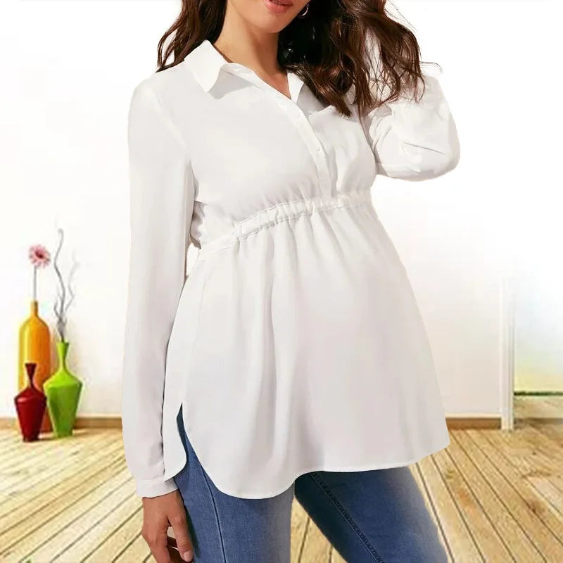 Chic & Comfortable Maternity Blouse – Style That Grows With You