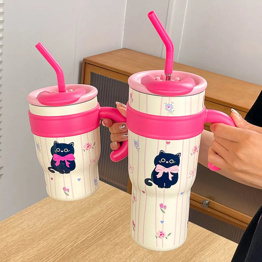 700 ML/1.2L Tumbler with handle Lid Stre