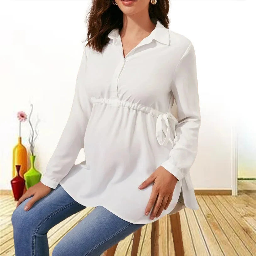 Chic & Comfortable Maternity Blouse – Style That Grows With You