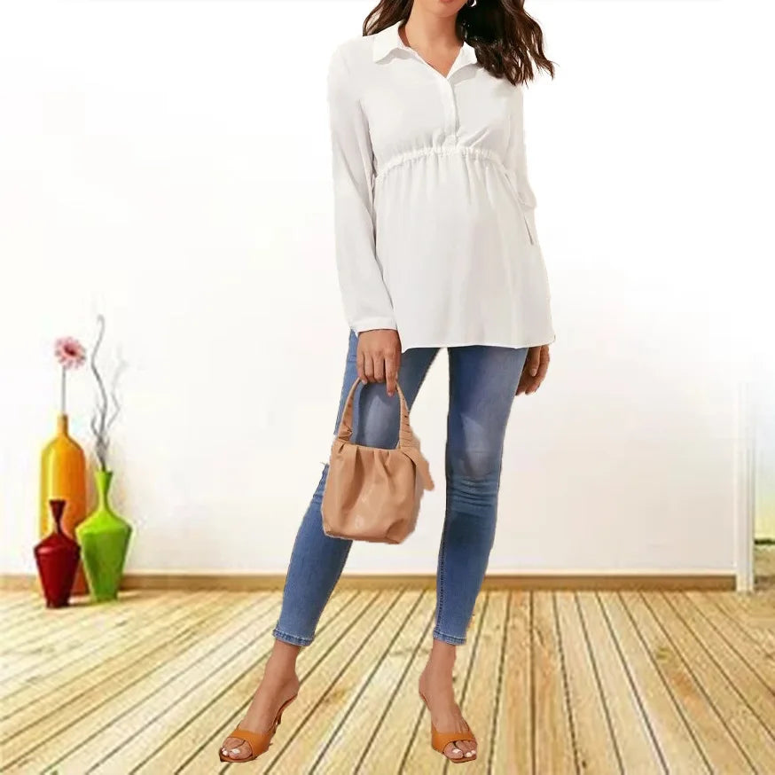 Chic & Comfortable Maternity Blouse – Style That Grows With You