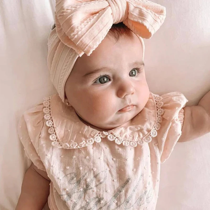 Baby Girl Headbands Bows Baby Headband Newborn Gift Elastic Hair Bands Solid Children Turban Kids Infant Hair Accessories