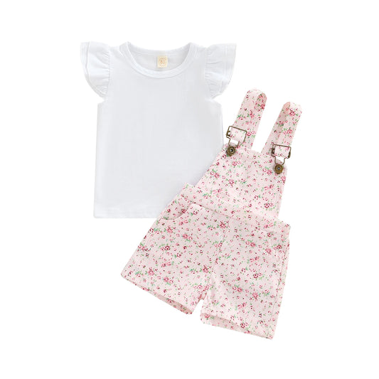 Little Girls  Outfits Children Clothing Short Sleeve Round Neck Tops