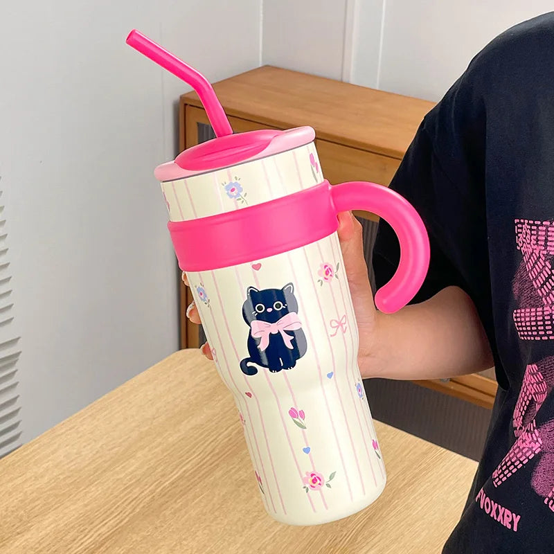 700 ML/1.2L Tumbler with handle Lid Stre